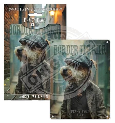 Peaky Paws Club - Border Terrier No.2 Metal Signs