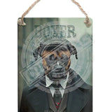 PEAKY PAWS CLUB - Boxer Dangler Metal Signs