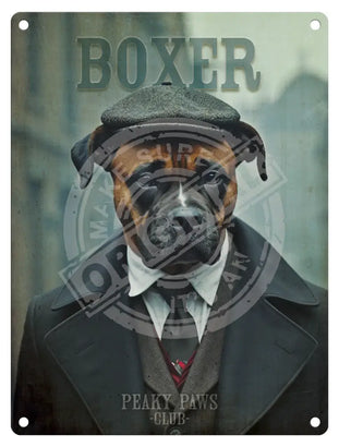 Peaky Paws Club - Boxer Metal Signs