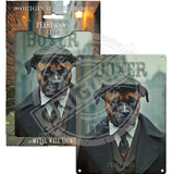 PEAKY PAWS CLUB - Boxer Mini Metal Sign 15cm x 20cm Metal Signs