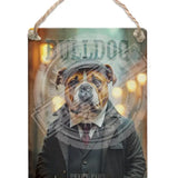 PEAKY PAWS CLUB - British Bulldog Dangler Metal Signs
