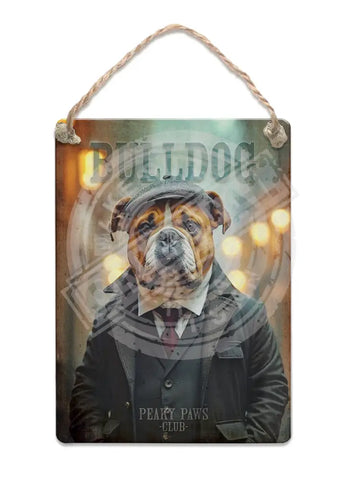 PEAKY PAWS CLUB - British Bulldog Fridge Magnet Metal Signs
