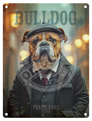 Peaky Paws Club - British Bulldog Metal Signs
