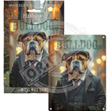 PEAKY PAWS CLUB - British Bulldog Mini Metal Sign 15cm x 20cm Metal Signs