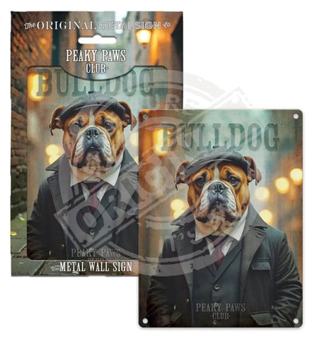 PEAKY PAWS CLUB - British Bulldog Fridge Magnet Metal Signs