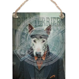 PEAKY PAWS CLUB - Bull Terrier Dangler Metal Signs