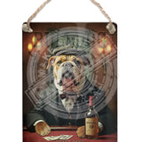 PEAKY PAWS CLUB - Bulldog Dangler Metal Signs