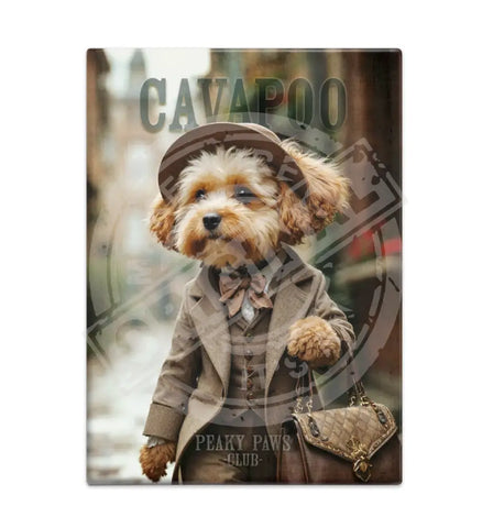PEAKY PAWS CLUB - Cavapoo Female Fridge Magnet Metal Signs