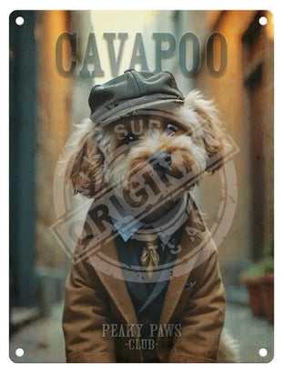 Peaky Paws Club - Cavapoo Metal Signs