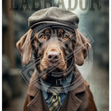 Peaky Paws Club - Choc Labrador Metal Signs