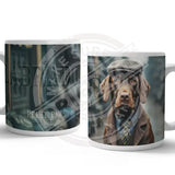 PEAKY PAWS CLUB - Choc Labrador Mug Metal Signs