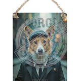 PEAKY PAWS CLUB - Corgi Dangler Metal Signs