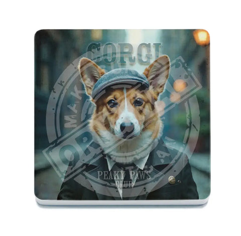 PEAKY PAWS CLUB - Corgi Fridge Magnet Metal Signs