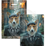 PEAKY PAWS CLUB - Corgi Mini Metal Sign 15cm x 20cm Metal Signs