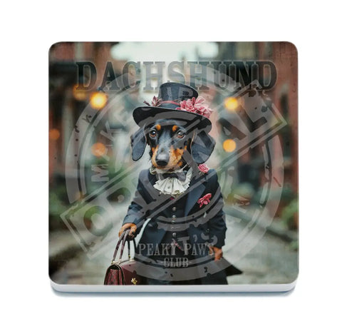 PEAKY PAWS CLUB - Dachshund Female Fridge Magnet Metal Signs