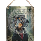 PEAKY PAWS CLUB - Dachsund Dangler Metal Signs