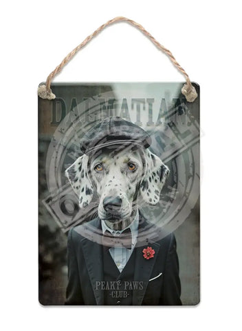 PEAKY PAWS CLUB - Dalmation Fridge Magnet Metal Signs