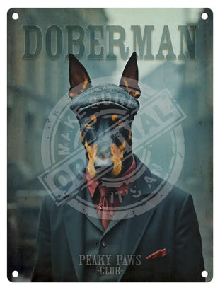 Peaky Paws Club - Doberman Metal Signs