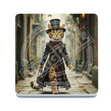 PEAKY PAWS CLUB - FELINE FINE - Bengal Cat Melamine Coaster Metal Signs