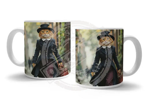 PEAKY PAWS CLUB - FELINE FINE - Ginger Cat With Bag Fridge Magnet Metal Signs