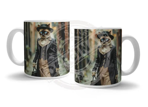 PEAKY PAWS CLUB - FELINE FINE - Siamese Cat Fridge Magnet Metal Signs