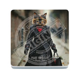 PEAKY PAWS CLUB - FELINE FINE - Tortoiseshell Cat Melamine Coaster Metal Signs