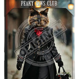 PEAKY PAWS CLUB - FELINE FINE - Tortoiseshell Cat Mini Metal Sign 15cm x 20cm Metal Signs