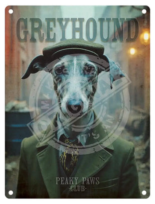 Peaky Paws Club - Greyhound Metal Signs