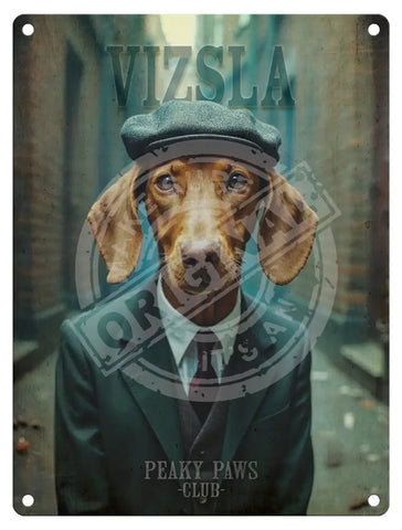 PEAKY PAWS CLUB - Hungarian Vizsla Fridge Magnet Metal Signs