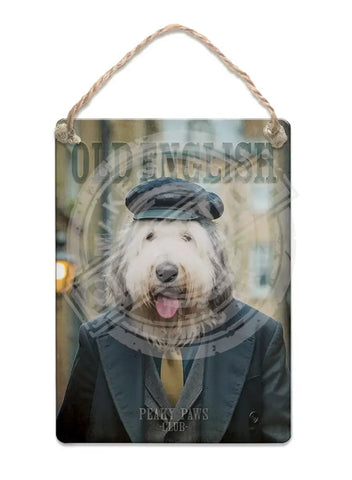 PEAKY PAWS CLUB - Old English Fridge Magnet Metal Signs