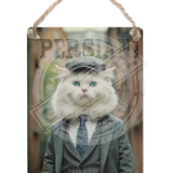 PEAKY PAWS CLUB - Persian Cat Dangler Metal Signs