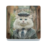 PEAKY PAWS CLUB - Persian Cat Melamine Coaster Metal Signs
