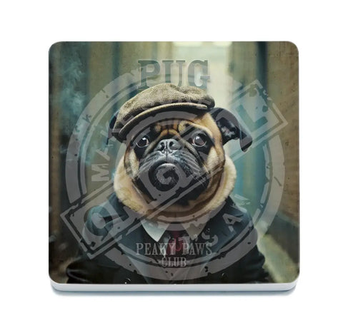 PEAKY PAWS CLUB - Pug Fridge Magnet Metal Signs
