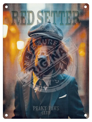 Peaky Paws Club - Red Setter Metal Signs