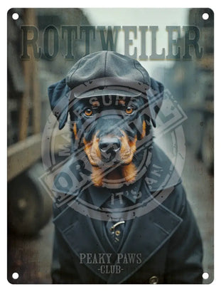 Peaky Paws Club - Rottweiler Metal Signs