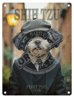 Peaky Paws Club - Shih Tzu Metal Signs
