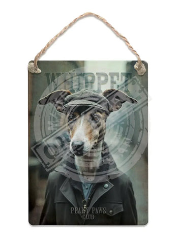 PEAKY PAWS CLUB - Whippet Fridge Magnet Metal Signs