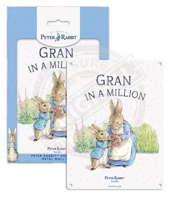 Peter Rabbit Gran in a million Mini Metal Sign 15cm x 20cm Metal Signs
