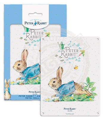 Peter Rabbit hopping Mini Metal Sign 15cm x 20cm Metal Signs