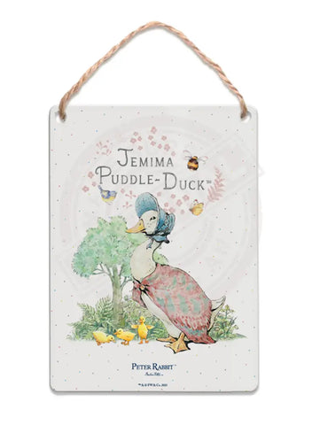 Peter Rabbit Jemima Puddle Duck Mini Metal Sign 15cm x 20cm Metal Signs