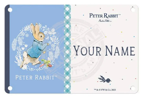 Peter Rabbit - Personalised Name Sign Blue