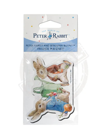Peter Rabbit Shaped Magnet - Peter and Benjamin Shaped Magnet Metal Signs