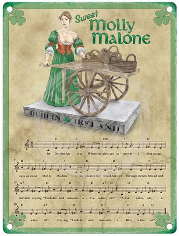 Sweet Molly Malone metal sign