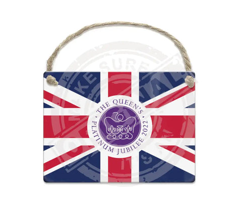 The Queens Platinum Jubilee Union Jack Fridge Magnet Metal Signs