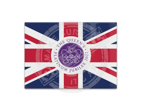 The Queens Platinum Jubilee Union Jack Fridge Magnet Metal Signs