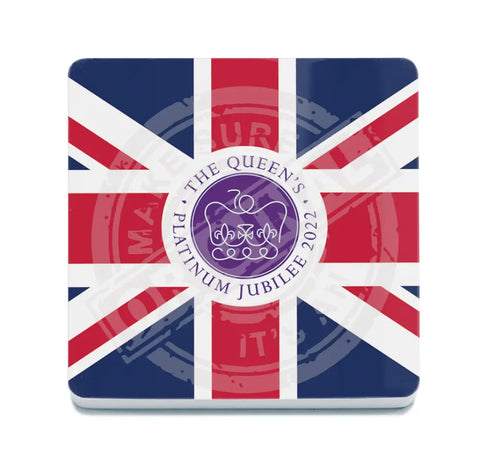 The Queens Platinum Jubilee Union Jack Fridge Magnet Metal Signs