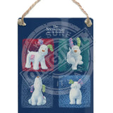 The Snowman and the Snowdog - Snowdog 4 Poses Dangler Metal Signs