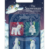 The Snowman and the Snowdog - Snowdog 4 Poses Metal Signs