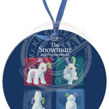 The Snowman and the Snowdog - Snowdog 4 Poses Round Bauble Dangler Metal Signs