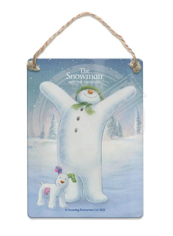 The Snowman and the Snowdog - Snowman Arms Up Fridge Magnet Metal Signs